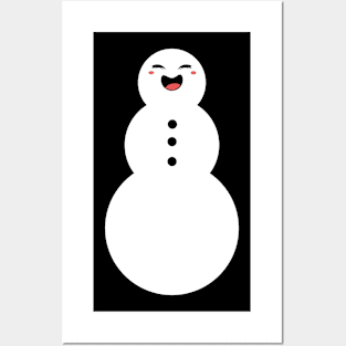 Snowman Laughing Posters and Art